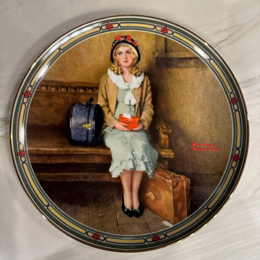 Norman Rockwell A Young Girls Dream Collector Art Plate Vintage Decor 577